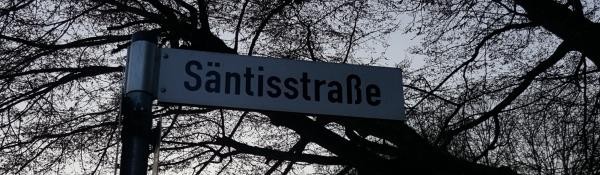 Straßenschild Säntisstraße
