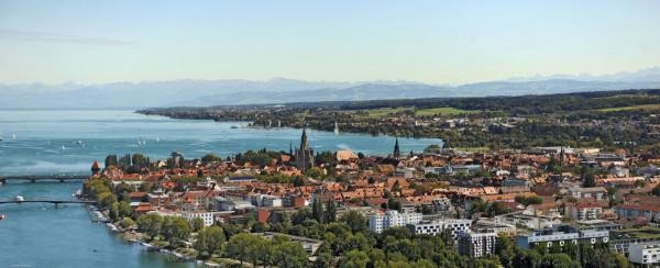 Luftaufnahme der Konstanzer Altstadt