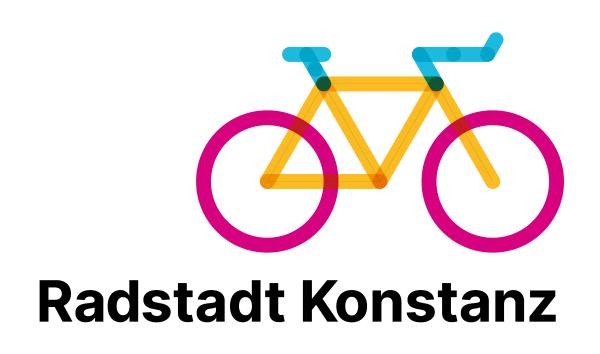 Logo der Radstadt Konstanz, buntes Fahrrad
