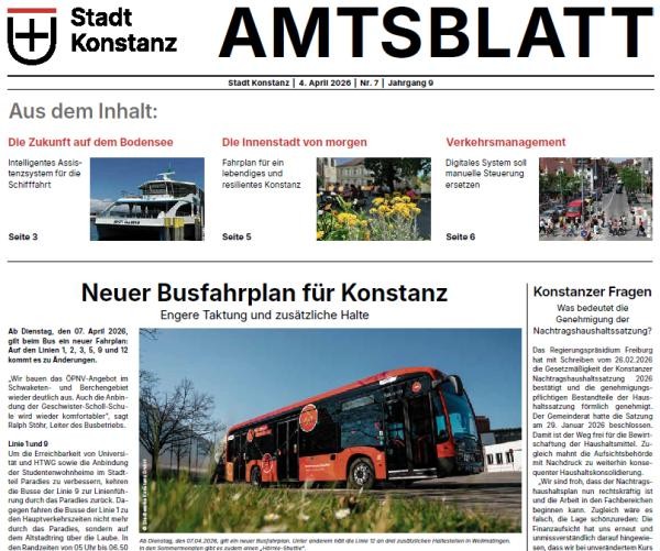 Ausschnitt aus der Titelseite des Amtsblattes Ausschnitt aus der Titelseite des Amtsblattes
