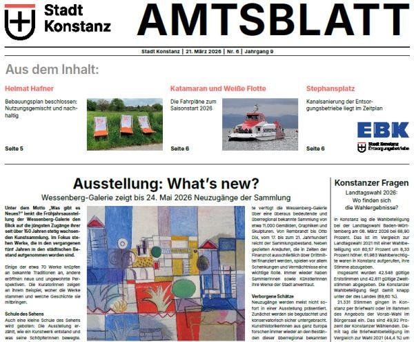 Ausschnitt aus der Titelseite des Amtsblattes