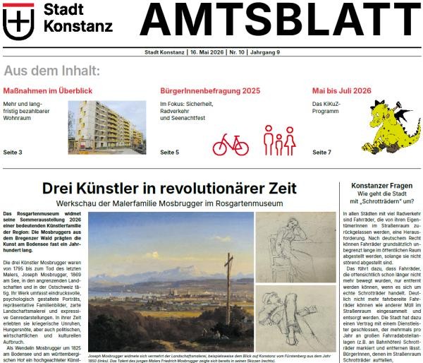 Ausschnitt aus der Titelseite des Amtsblattes Ausschnitt aus der Titelseite des Amtsblattes