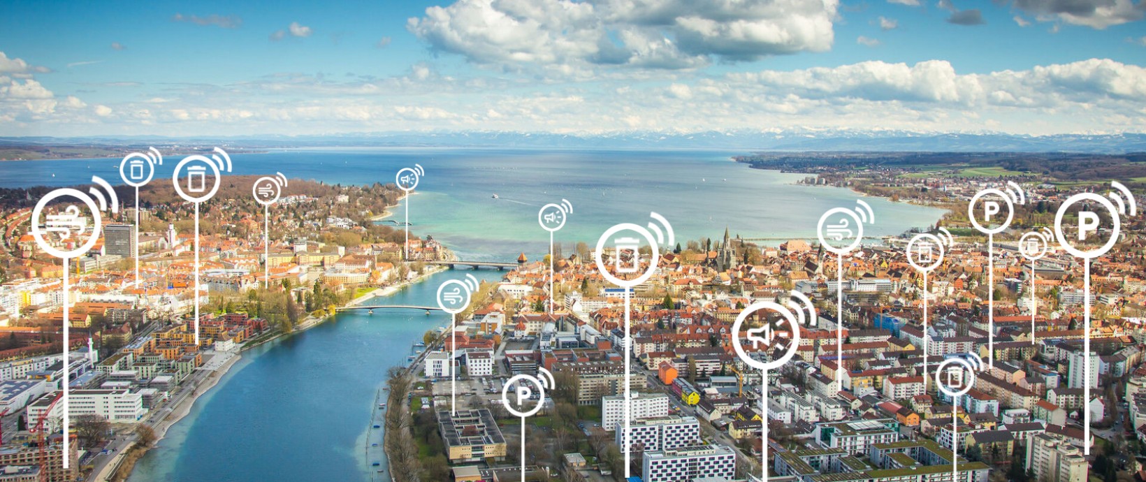 Hafen Konstanz mit vernetzten Icons