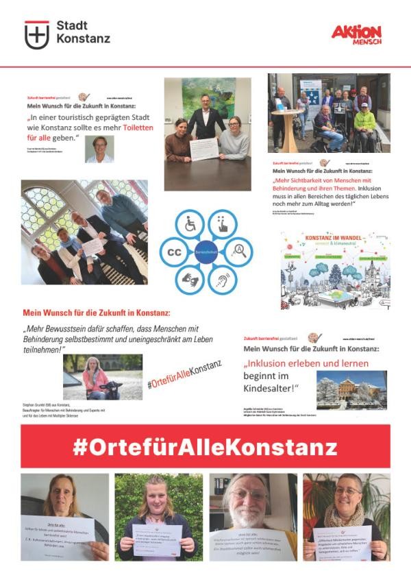 Fotocollage zur Aktion #updateKonstanzInklusiv