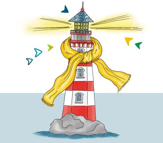 Illustration eines Leuchtturms