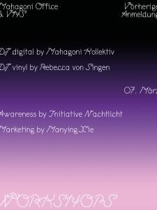 ©fineheiten Plakat BLOOM Workshops