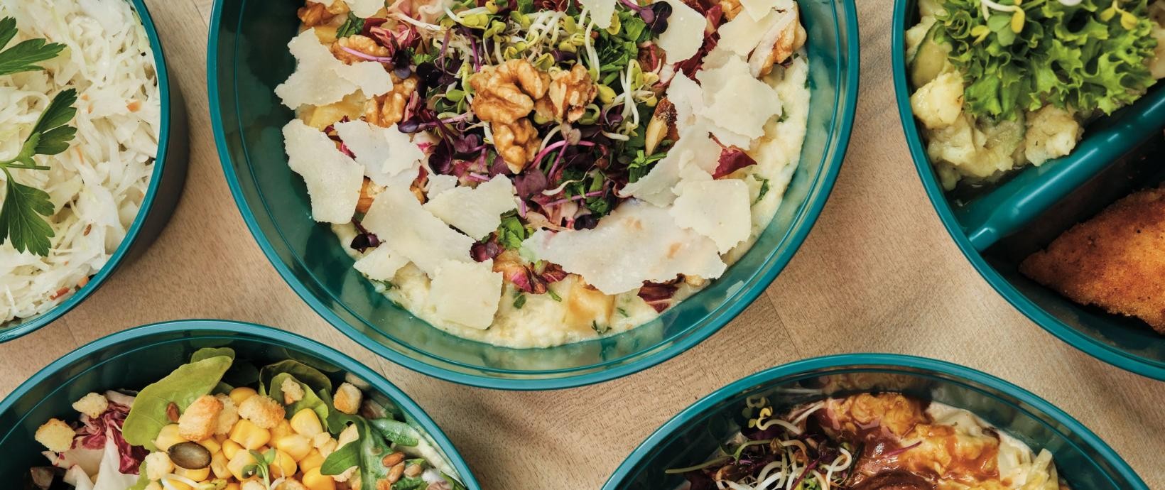 Essen in Mehrweg-Schüsseln