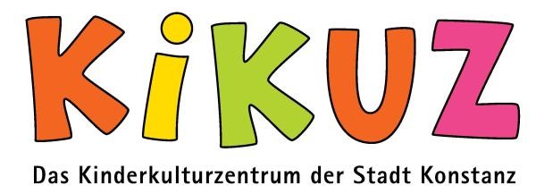Logo des KiKuZ in bunten Buchtsaben "KIKUZ" mit dem Untertitel "Das Kinderkulturzentrum der Stadt Konstanz"