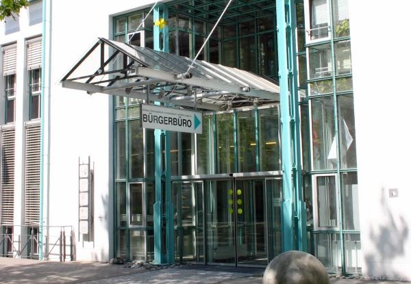 Eingangsbereich des Bürgerbüros an der Laube