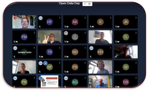 Screenshot der virtuellen Teilnehmer 