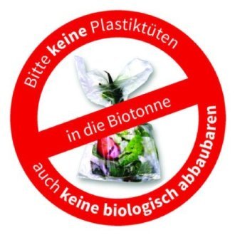 Keine Plastiktüten im Biomüll