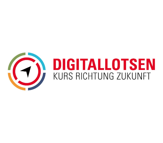 Digitallotsen-Schriftzug mit Motto