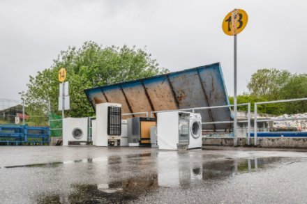 Entsorgte Waschmaschinen