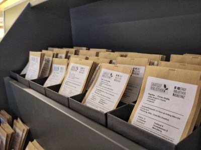 Saatguttütchen in der Konstanzer Saatgutbibliothek