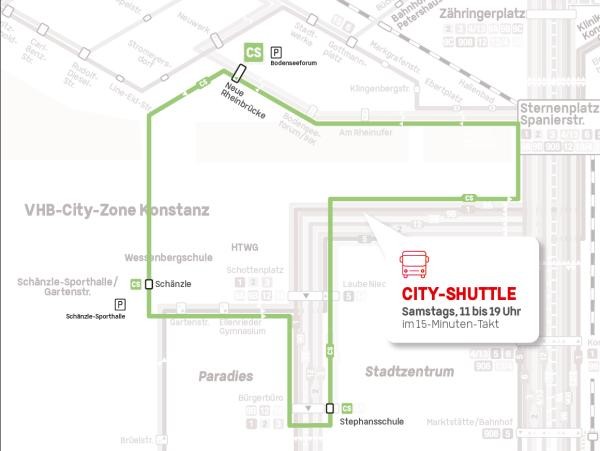 Linienplan City-Shuttle