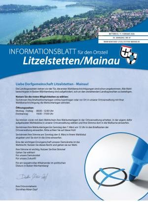 Cover des aktuellen Litzelstetter Ortsblatts