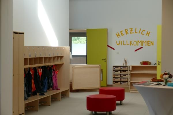 Garderobe in Kindergarten