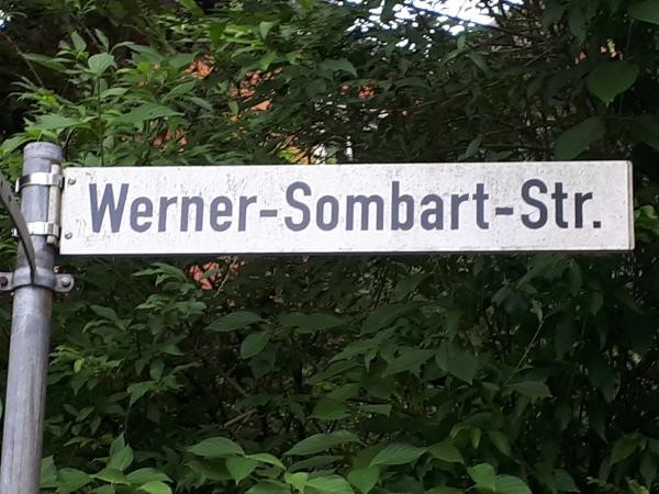 Straßenschild Werner-Sombart-Straße