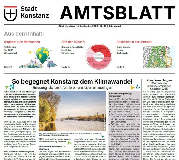 Ausschnitt aus der Titelseite des Amtsblattes Ausschnitt aus der Titelseite des Amtsblattes