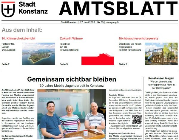 Ausschnitt aus der Titelseite des Amtsblattes Ausschnitt aus der Titelseite des Amtsblattes