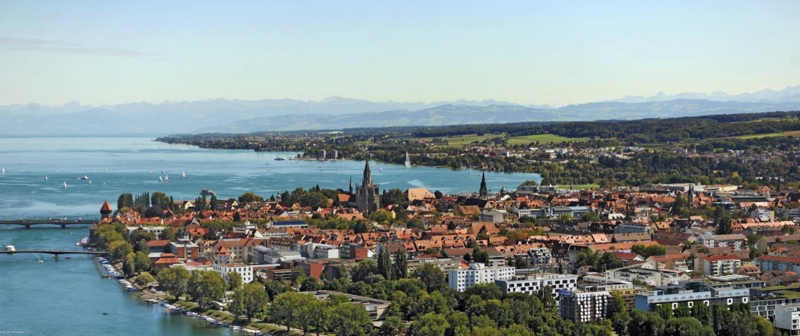 Luftaufnahme der Konstanzer Altstadt