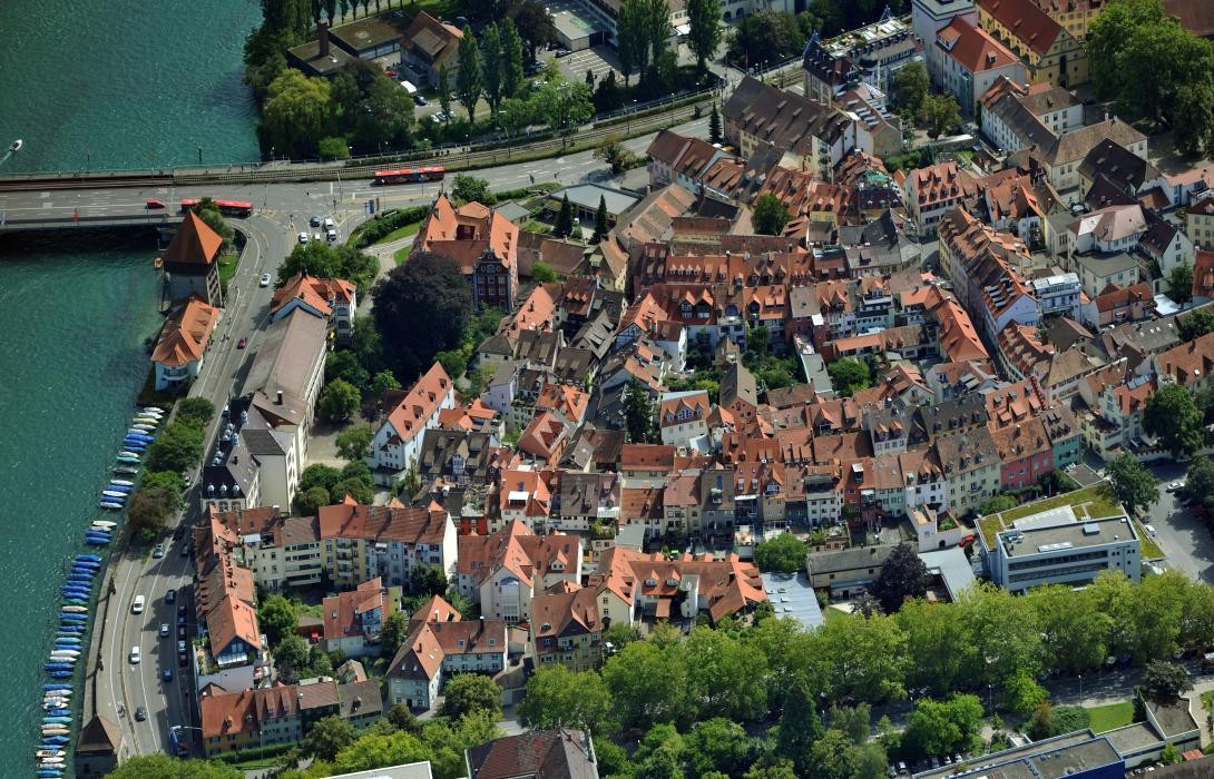 Luftbild Konstanzer Altstadt und Seerhein