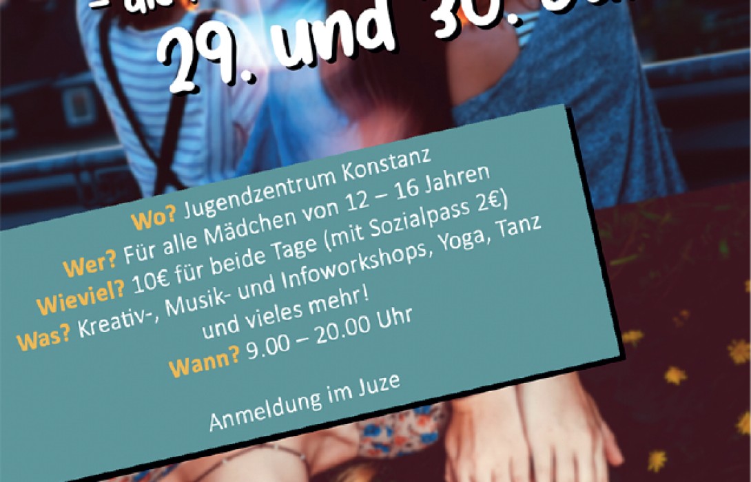 Flyer zum Mädchenaktionstag des Juze Konstanz