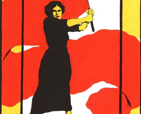 Plakat zum Frauenwahlrecht von 1914