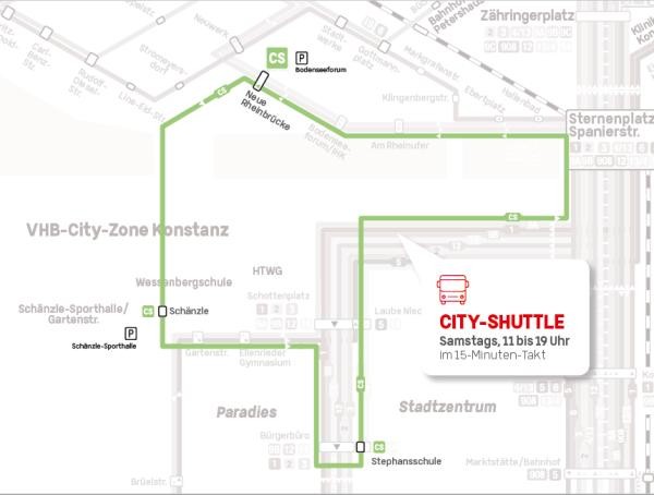 Grafik des Fahrtverlaufs des Shuttles