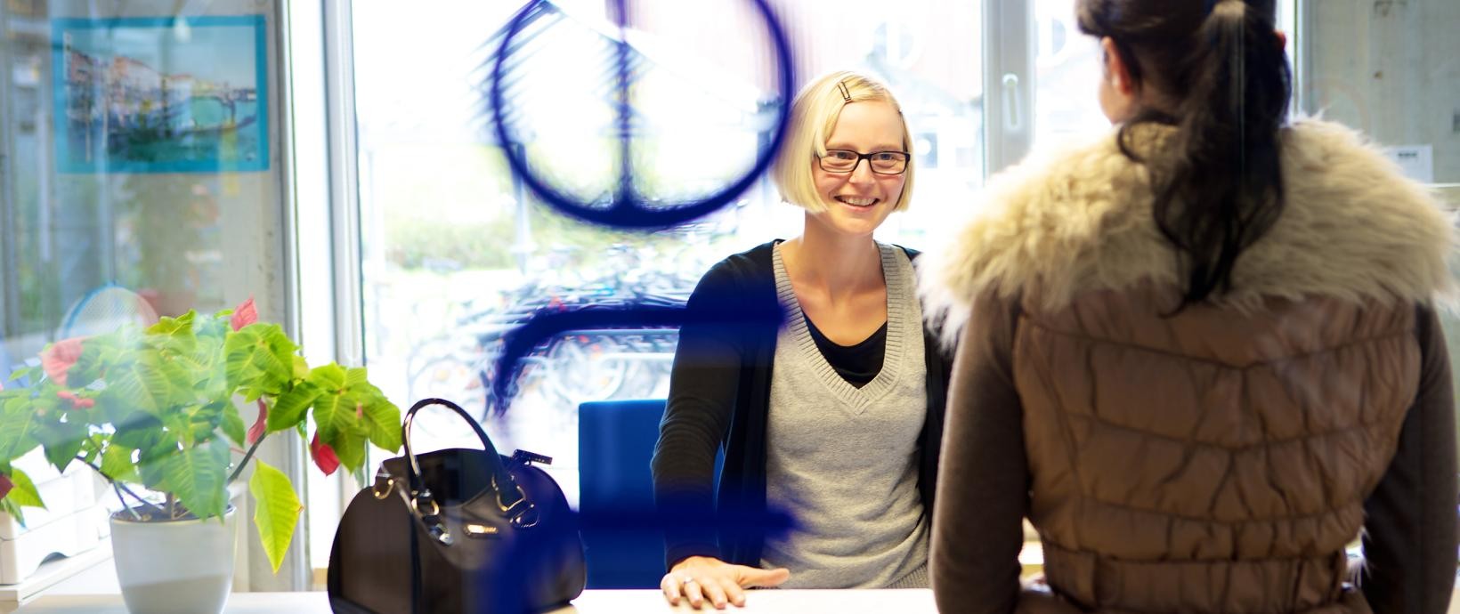 Empfangstheke der Entsorgungsbetriebe