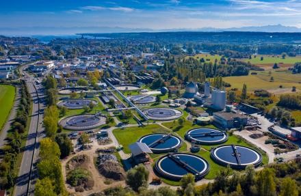 Luftbild der EBK Kläranlage