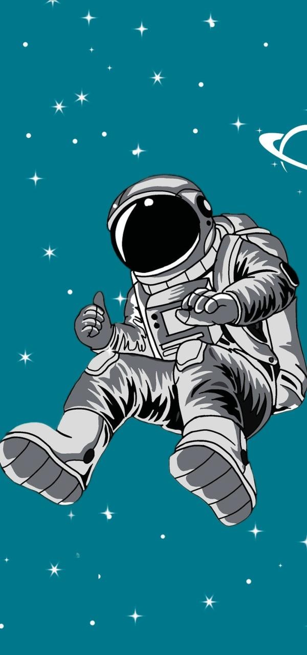 Eine Illustration eines Astronauts im Weltraum
