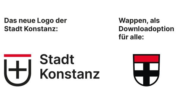 Gegenüberstellung des neuen Logos der Stadtverwaltung und das Wappen, das alle herunterladen können.