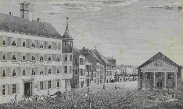 Konstanz Untere Marktstätte, um 1830, Unbe. Künstler © Rosgartenmuseum Konstanz