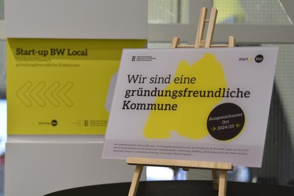 Konstanz freut sich über das Prädikat „Gründungsfreundliche Kommune 2024/25“. Alle zwei Jahre wird die Auszeichnung von der Landesinitiative Start-up BW vergeben. (c) Start-up BW