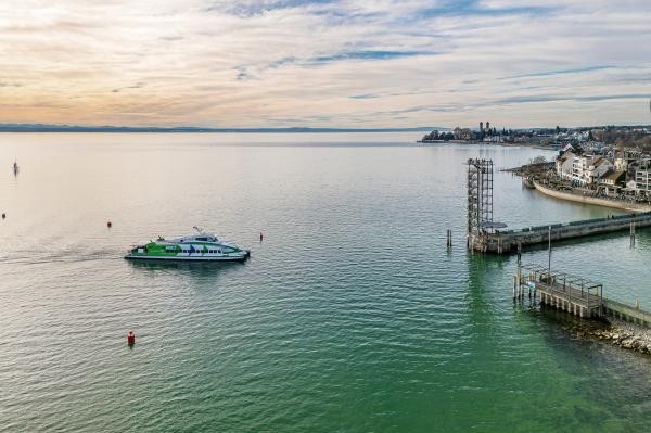 Bild des Katamaran auf dem Bodensee