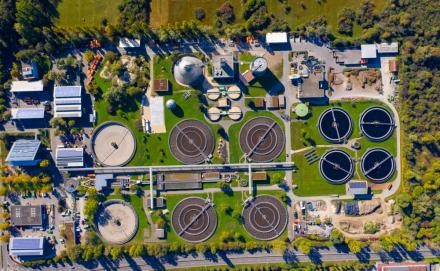 Luftbild der Konstanzer Kläranlage