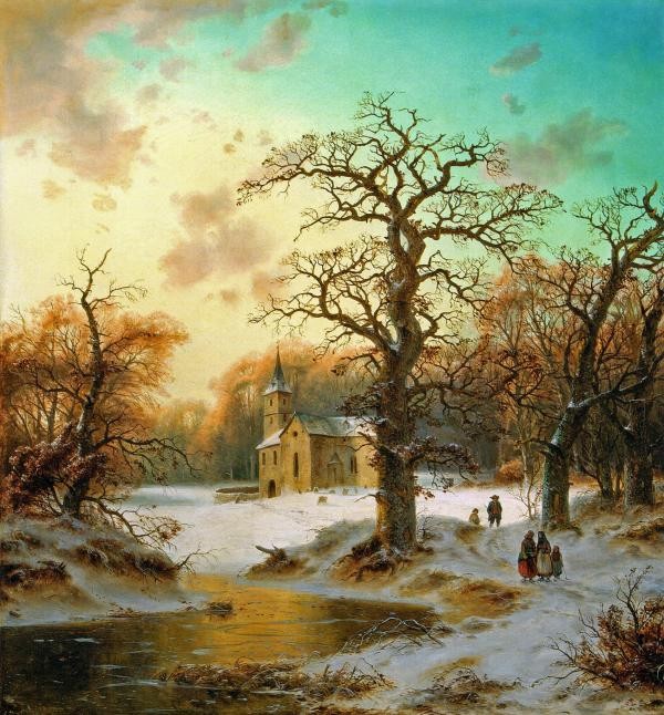 Carl_Ludwig, Winterlandschaft mit einer Kirche, o. J. © Dr. Axe-Stiftung Bonn Carl_Ludwig, Winterlandschaft mit einer Kirche, o. J. © Dr. Axe-Stiftung Bonn