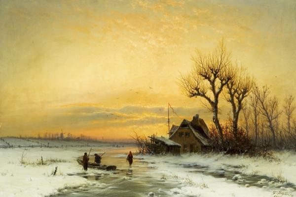 Schmitz_Georg, Winterabend am Fluss, 1883 © Dr. Axe-Stiftung Bonn Schmitz_Georg, Winterabend am Fluss, 1883 © Dr. Axe-Stiftung Bonn