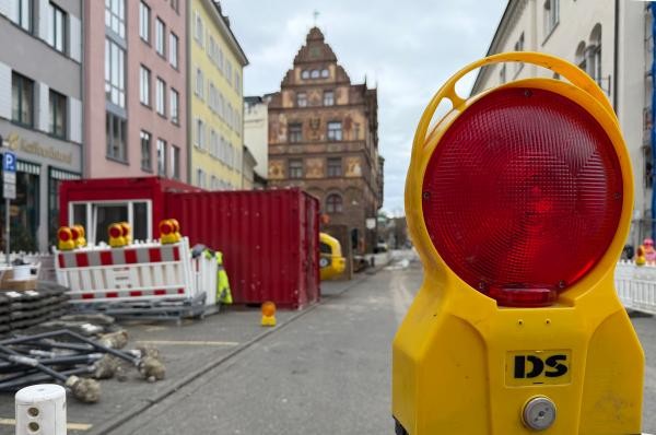 Blick auf den Baubereich in der Zufahrt zum St.-Stephans-Platz