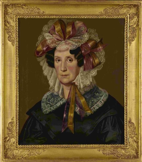 Friedrich Mosbrugger_Bildnis einer Dame mit großer Spitzenhaube_Öl auf Leinwand_1830 ©Rosgartenmuseum KOnstanz_Dauerleihgabe Rasmus Stiftung Friedrich Mosbrugger_Bildnis einer Dame mit großer Spitzenhaube_Öl auf Leinwand_1830 ©Rosgartenmuseum KOnstanz_Dauerleihgabe Rasmus Stiftung