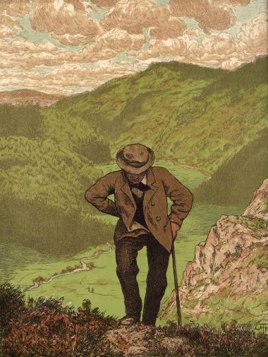 Hans Thoma: Der Wanderer, 1906, Algrafie, 40,5 x 30,9 cm, Städtische Wessenberg-Galerie Konstanz