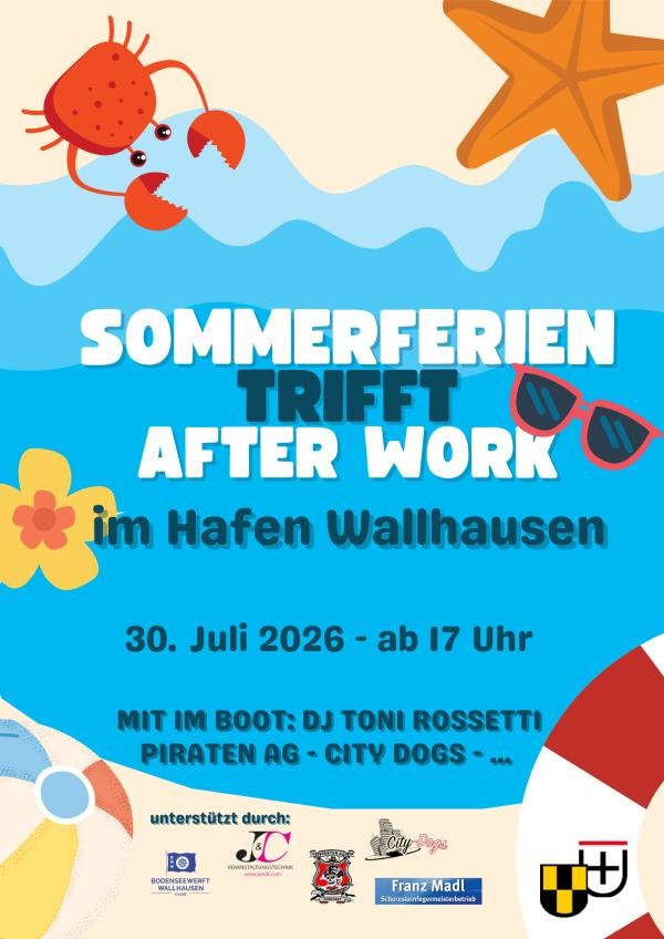 Plakat zur Veranstaltung "Sommerferien trifft After Work"