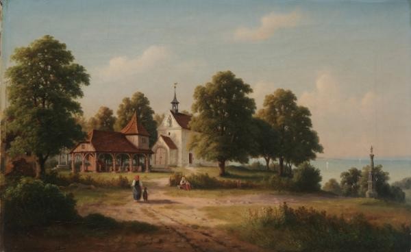 Joseph Mosbrugger_Lorettokapelle auf dem Staaderberg in Konstanz-Allmannsdorf_Öl auf Leinwand_1865©Städtische Wessenberg-Galerie Konstanz Joseph Mosbrugger_Lorettokapelle auf dem Staaderberg in Konstanz-Allmannsdorf_Öl auf Leinwand_1865©Städtische Wessenberg-Galerie Konstanz