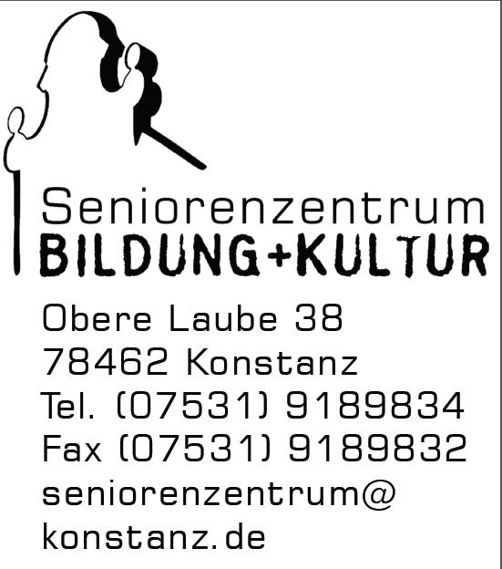 Logo mit Kontakt des Seniorenzentrums