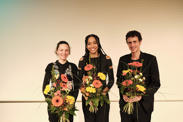 FörderpreisträgerInnen 2023: David Brooke (Musik), Amalie Mbianda Njiki (Literatur) und Lin Olschowka (Bildende Kunst)