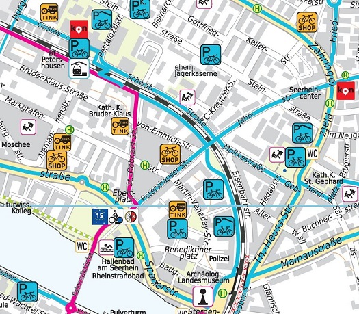 Ausschnitt Fahrradstadtplan Konstanz (Foto: Stadt Konstanz)