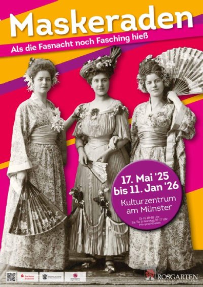 Ein Plakat zur Ausstellung "Maskeraden", zum Thema Fasnacht.