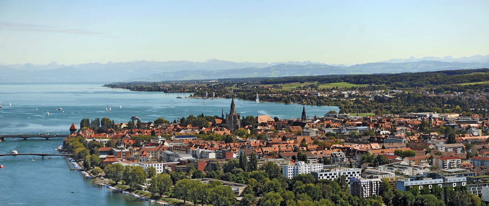 Luftaufnahme der Konstanzer Altstadt (Foto: Hajo Dietz)